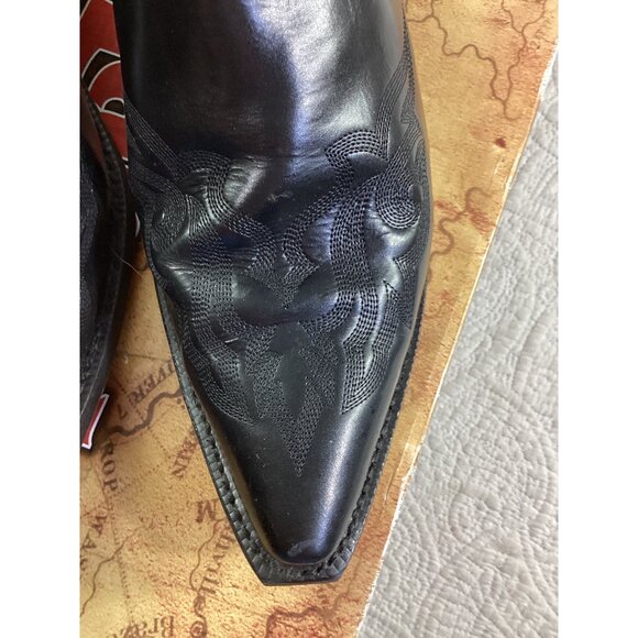 Laredo Cowboy Boots Men’s Black Leather* Sz 11 EW *Hawk*Western Style*Box - Picture 8 of 16